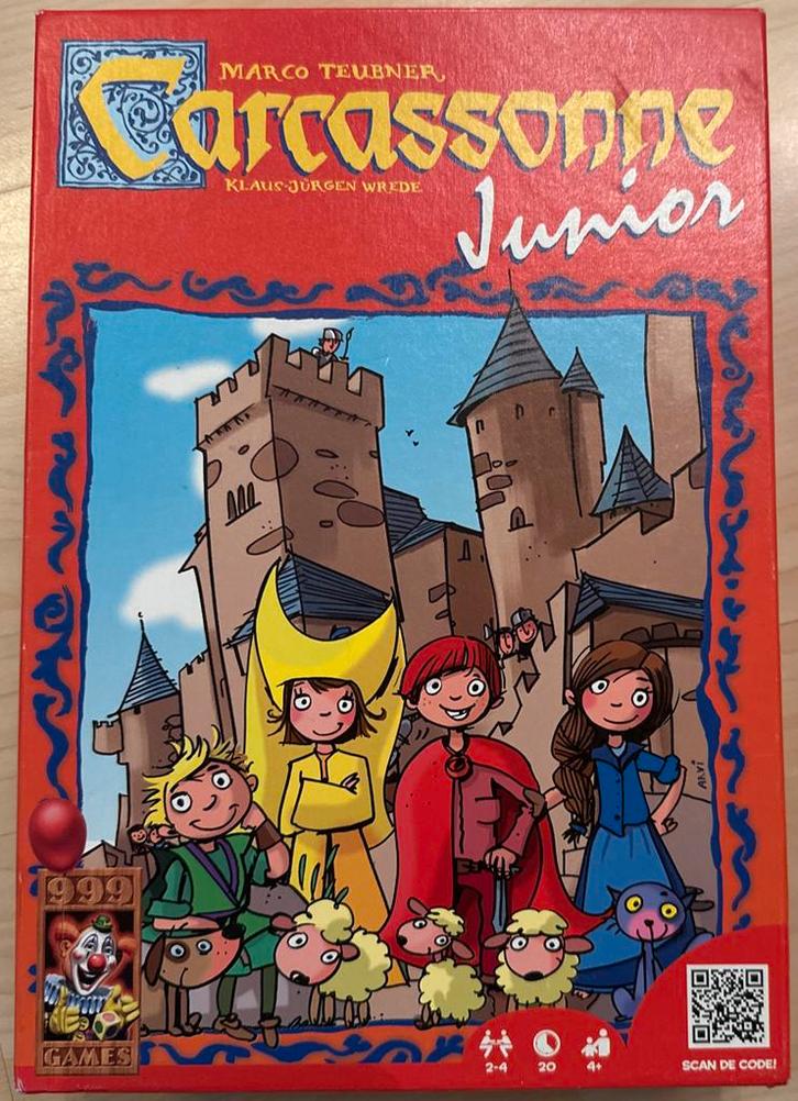 Carcassonne Junior - Kindvriendelijke Strategie!, Hobby en Vrije tijd, Gezelschapsspellen | Bordspellen, Zo goed als nieuw, Drie of vier spelers