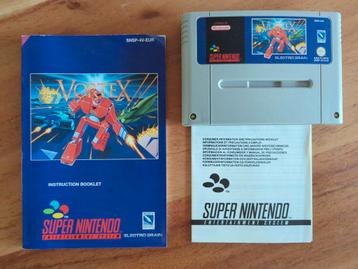 Vortex met booklet, Snes / super nintendo, used beschikbaar voor biedingen