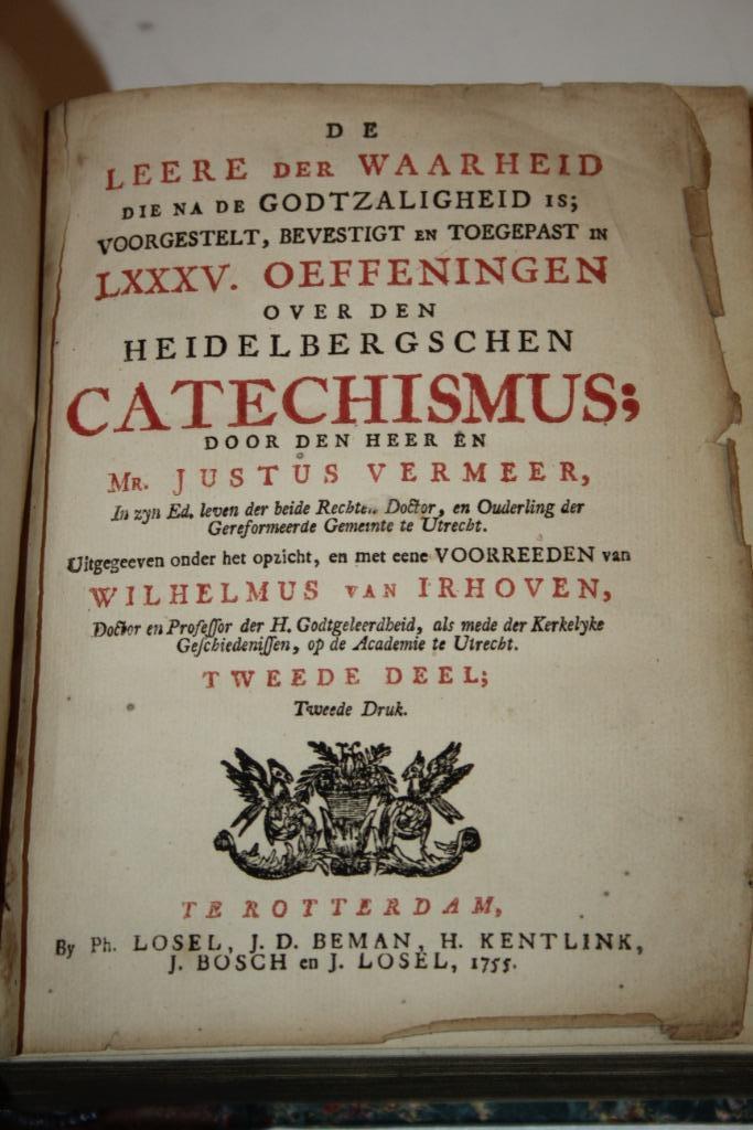 Justus Vermeer - Catechismusverklaring, deel 2 (1755), Antiek en Kunst, Antiek | Boeken en Bijbels, Ophalen of Verzenden