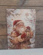 Vintage look kerst-kaart kerstman met lantaarn, Ophalen of Verzenden, 1980 tot heden, Ongelopen, Feest(dag)