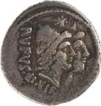 M. Cordius Rufus, AR Denarius, Rome, 46 v.Chr. Dioscuren, Ophalen of Verzenden, Italië, Losse munt, Zilver