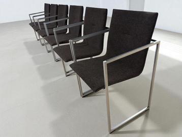 6x arco frame stof donker bruin beschikbaar voor biedingen