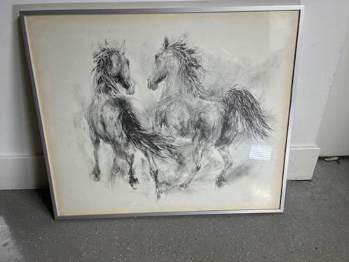 Piet Klaasse litho van paarden, Antiek en Kunst, Kunst | Schilderijen | Modern, Ophalen