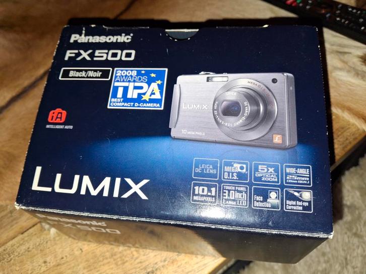 Panasonic Lumix DMC-FX500 Compleet met Boekjes, Audio, Tv en Foto, Fotocamera's Digitaal, Gebruikt, Compact, 4 t/m 7 keer, Ophalen of Verzenden