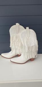 Mooie witte cowboy laarzen, Kleding | Dames, Schoenen, Ophalen of Verzenden, Zo goed als nieuw, Wit, Hoge laarzen
