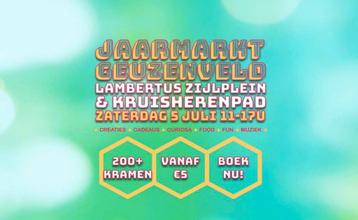 Boek je kraam: 5 juli Jaarmarkt Geuzenveld beschikbaar voor biedingen