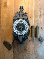 Antieke Zaanse Stoelklok (19e eeuw) met Atlas, Antiek en Kunst, Ophalen