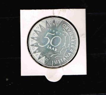 50 Gulden Zilver Juliana & Bernhard 1987 /a.91 beschikbaar voor biedingen