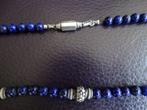 Ketting, collier, met lapis lazuli en zilveren 925 sluiting, Zo goed als nieuw, Met edelsteen, Zilver, Verzenden