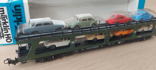 Märklin DB autotransportwagen+8 autos artnr 4084 in ovp, Hobby en Vrije tijd, Modeltreinen | H0, Zo goed als nieuw, Wagon, Wisselstroom
