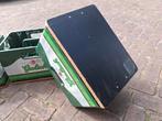Grolsch kratten met houten blad - set van 4, Ophalen, Gebruikt