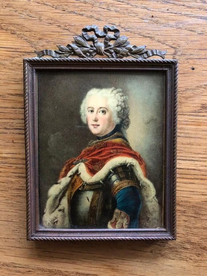 miniatuur portret, Antiek en Kunst, Kunst | Schilderijen | Klassiek, Ophalen of Verzenden