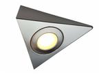 Keukenkast rvs opbouwspot driehoek LED 2700k dimbaar, Metaal of Aluminium, Ophalen of Verzenden, Led, Plafondspot of Wandspot