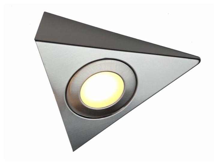 Keukenkast rvs opbouwspot driehoek LED 2700k dimbaar, Huis en Inrichting, Lampen | Spots, Nieuw, Plafondspot of Wandspot, Metaal of Aluminium