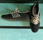 Zgan: retro memory foam zwart zilveren instappers maat 41, Zwart, Ophalen of Verzenden, Piumatech, Sneakers of Gympen