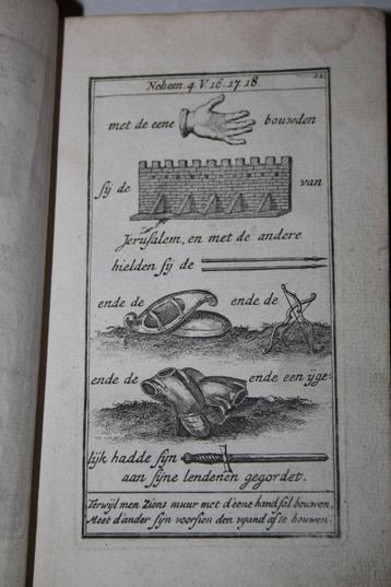 De kleine Print-Bybel, met 150 gravures! (1736) beschikbaar voor biedingen