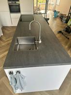 Composiet aanrechtblad AEG kookplaat Franke kraan + spoelbak, Ophalen, Gebruikt, 75 cm of meer, 200 cm of meer