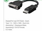 Displayport naar dvi kabel type: 1.2 -1920 X1080, Computers en Software, Pc- en Netwerkkabels, Zo goed als nieuw, Ophalen