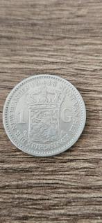 Zilveren gulden 1913 wilhelmina, 1 gulden, Zilver, Ophalen of Verzenden, Koningin Wilhelmina