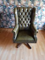 Chesterfield  Bureaustoel Draaifauteuil, Ophalen, Gebruikt, Chesterfield, 75 tot 100 cm