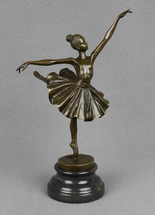 Brons Beeld Ballet Danseresje Ballerina Elegant Kunst Meisje, Antiek en Kunst, Kunst | Beelden en Houtsnijwerken, Verzenden