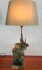 Lamp vintage Deknudt Maison Jansen stijl bronzen olifant, Huis en Inrichting, Lampen | Tafellampen, Ophalen of Verzenden