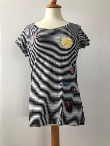 Blauw wit gestreept t-shirt maat S. beschikbaar voor biedingen