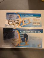 Slee met trekkoord en nieuwe rugleuning, Kinderen en Baby's, Speelgoed | Buiten | Sleeën, Ophalen, Rugleuning, Zo goed als nieuw