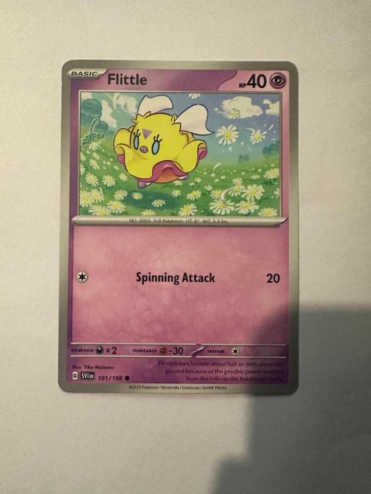 Flittle – 101/198 –  Scarlet & Violet, Hobby en Vrije tijd, Verzamelkaartspellen | Pokémon, Zo goed als nieuw, Losse kaart, Ophalen of Verzenden
