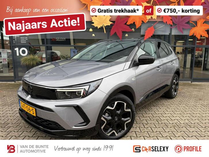Opel Grandland 1.2 Turbo Hybrid Ultimate *Adaptieve Cruise*, Auto's, Opel, Bedrijf, Te koop, Grandland, 360° camera, ABS, Achteruitrijcamera