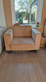 Woood pilotenleren cognac fauteuil, Huis en Inrichting, Fauteuils, Ophalen, Gebruikt, 100 tot 125 cm, Leer