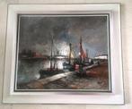 Franse haven bij maanlicht ca.1975 - Francois Franc 1926-'89, Ophalen of Verzenden