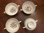 4 soepkommen conway wedgwood, Huis en Inrichting, Keuken | Servies, Ophalen, Zo goed als nieuw, Kom(men), Wedgwood