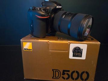 Nikon d500 spiegelreflexcamera met sigma 18-35 f/1.8 lens beschikbaar voor biedingen