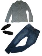 Prachtige oil dye SCOTCH SHRUNK blazer blauw-grijs mt 12/152, Verzenden, Scotch Shrunk, Zo goed als nieuw, Jongen