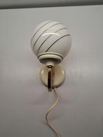 Vintage wandlampje wit met goud, Ophalen of Verzenden, Zo goed als nieuw