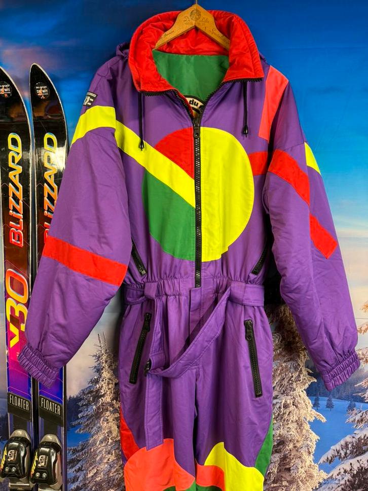 Vintage Fout Skipak van Henri Duvillard maat 50 / M, Kleding | Heren, Wintersportkleding, Zo goed als nieuw, Pak, Maat 48/50 (M)