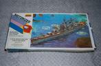 Vintage bouwdoos Lindberg U.S.S. Manchester Motorized, Overige merken, Gebruikt, 1:50 of kleiner, Overige typen