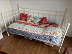 Stalen bed compleet, Ophalen, 85 tot 100 cm, Zo goed als nieuw, Matras