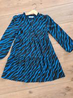 WE Fashion blauw / zwarte zebraprint  jurkje mt 122-128, Kinderen en Baby's, Kinderkleding | Maat 122, WE, Meisje, Ophalen of Verzenden