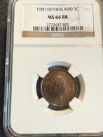 5 cent 1980 MS66RB NGC