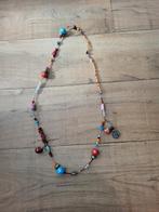Te koop prachtige lange handgemaakte ketting m glazen bedels, Sieraden, Tassen en Uiterlijk, Kettingen, Ophalen of Verzenden, Zo goed als nieuw