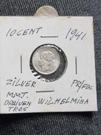10 Cent 1941, Verzenden, Zilver, 10 cent, Koningin Wilhelmina