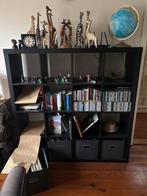 Vakkenkast zwart, Huis en Inrichting, Kasten | Boekenkasten, Ophalen, Gebruikt, 25 tot 50 cm