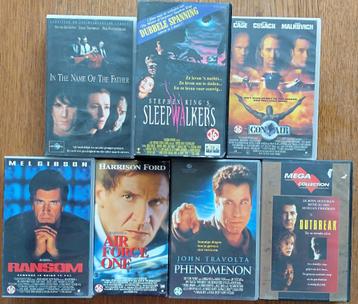 GRATIS 8 films op VHS: o.a. Outbreak, Air Force One, Con Air beschikbaar voor biedingen