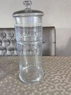 Koekjes chocolade glazen stolp met deksel, Ophalen of Verzenden, Zo goed als nieuw
