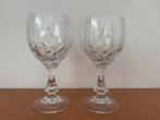 2 vintage kristallen wijnglazen, Ophalen of Verzenden