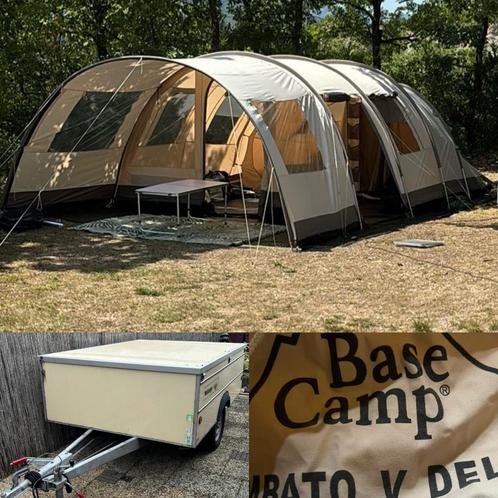 base camp ambato v deluxe tunneltent incl bagagewagen, Caravans en Kamperen, Tenten, tot en met 5, Gebruikt, Ophalen