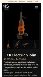 Electrische viool NS design, Muziek en Instrumenten, Ophalen of Verzenden, Zo goed als nieuw, 4/4-viool