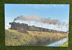 Afbeelding stoomlocomotief BR65 serie op hardboard, Overige merken, Gelijkstroom of Wisselstroom, Overige typen, Ophalen of Verzenden